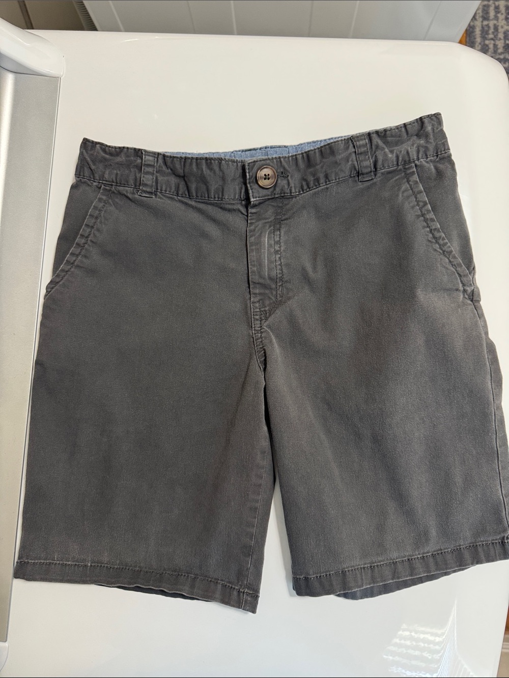 Cat & Jack Charcoal Gray Flat-Front Boys Shorts